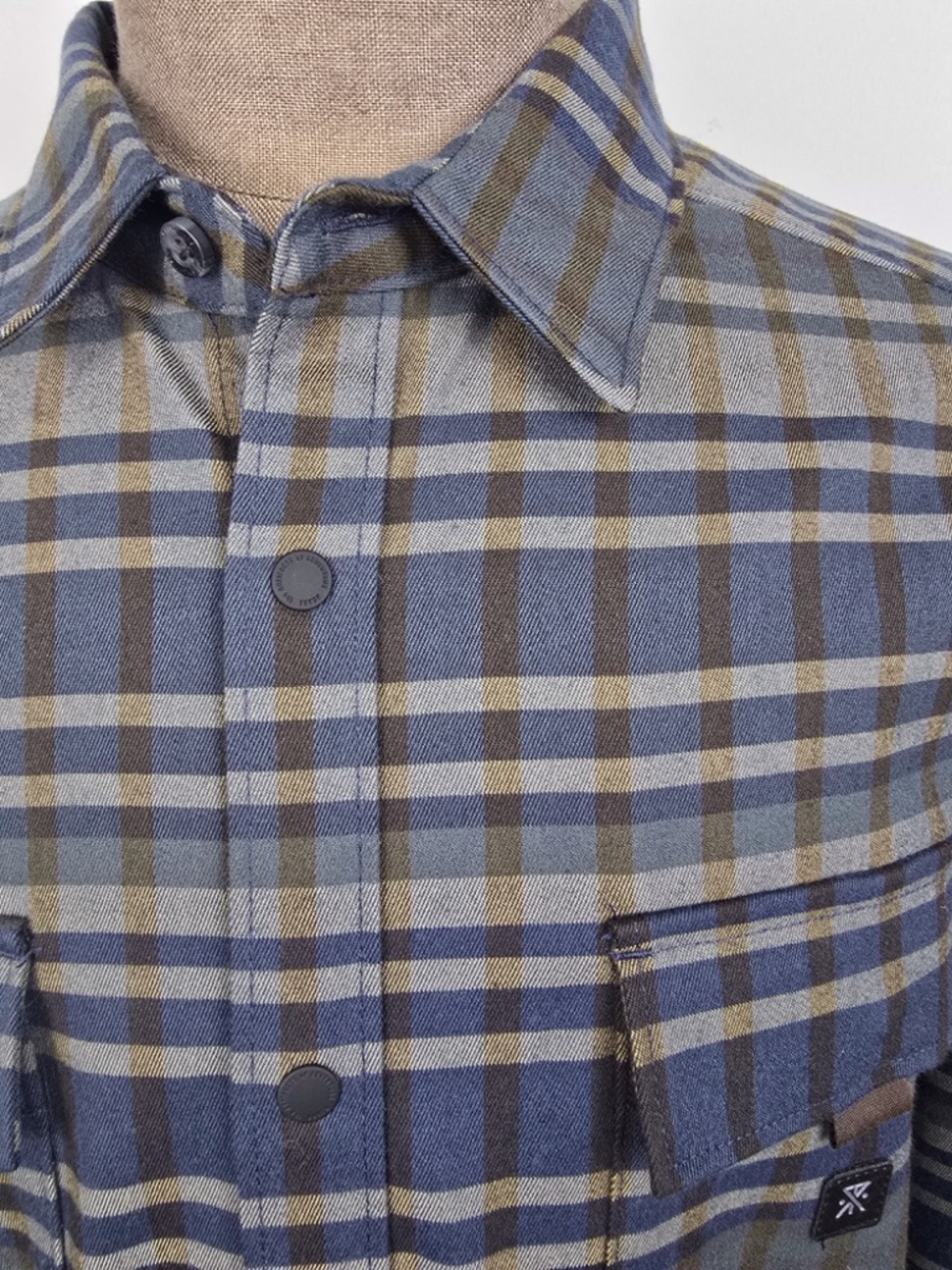 Roark Diablo Flannel Shirt Snap Shacket Mens XL Plaid - Picture 3 of 10